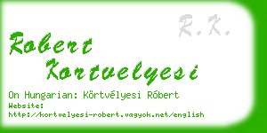 robert kortvelyesi business card