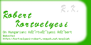 robert kortvelyesi business card